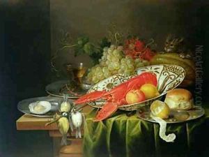 Still Life of Oysters and Lobsters by Reynier van Gherwen