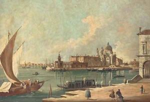 The entrance to the Grand Canal, Venice by Francesco Guardi
