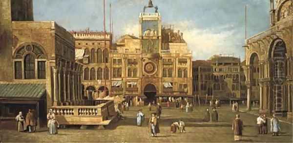 Figures in St. Mark's Square, Venice - view 1