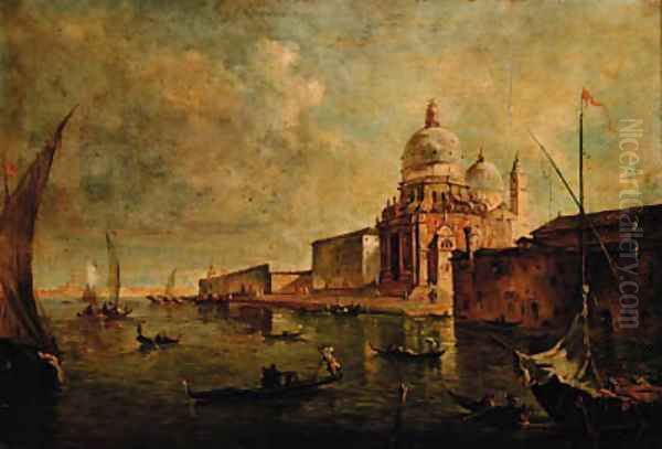 A view of Venice, looking Westwards towards Santa Maria della Salute, with the spirals of the Customs House beyond - view 1