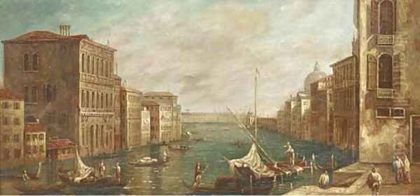 Trading vessels on the Grand Canal, Venice - view 1
