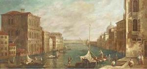 Trading vessels on the Grand Canal, Venice