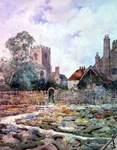 The knot garden the Guild Chapel Stratford upon Avon by D.A. Greatorex