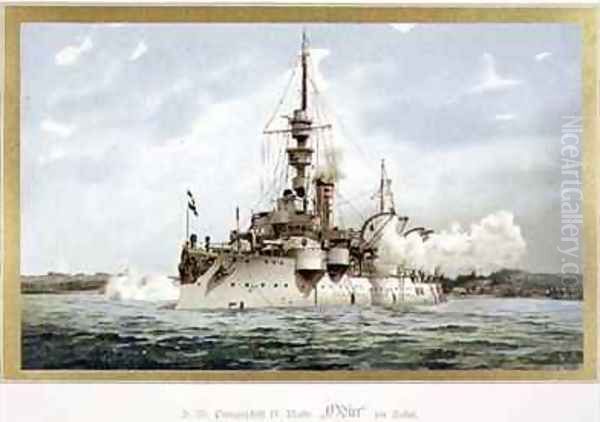 SM Panzerschiff IV Klasse Odin im Salut - view 1