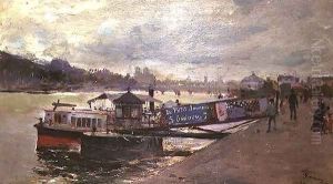 View of a Quayside by Jacques Guiaud