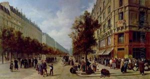 Siege of Paris Queueing at the Door of a Grocery by Jacques Guiaud