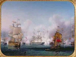 Episode of the Battle of Navarino by Ambroise-Louis Garneray