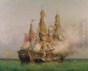 The Taking of the Kent by Robert Surcouf 1736-1827 in the Gulf of Bengal