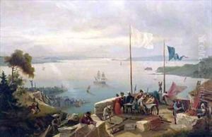 Foundation of the city of Quebec by Samuel de Champlain in 1608