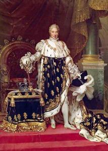 Portrait of Charles X 1757-1836 in Coronation Robes by Paulin Jean Baptiste Guerin