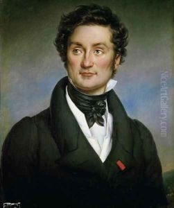 Portrait of Charles Nodier 1780-1844 by Paulin Jean Baptiste Guerin