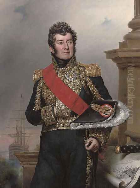 Portrait of Comte Laurent-Jean-Francois Truguet, Admiral of France, three-quarter-length, wearing the sash and breast star of the Legion d'Honneur - view 1
