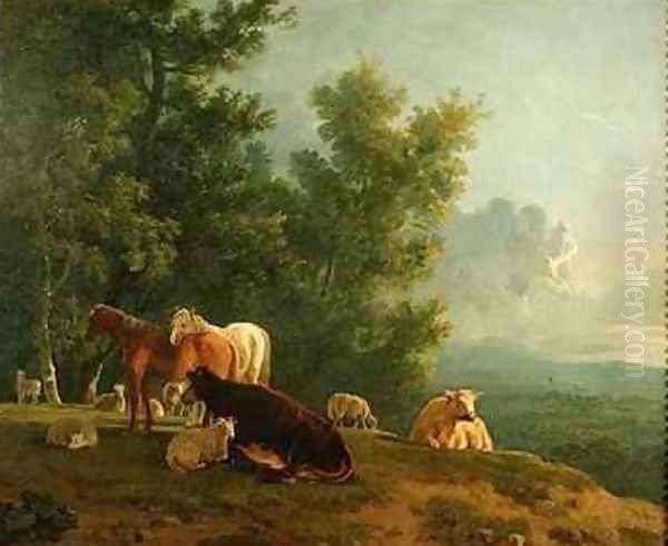 Horses and Cows in a Landscape - view 1