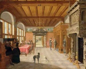 Interior of a Hall with Figures by Nicolaes de Gyselaer
