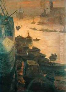 Hamburg Harbour by the Emperors Quay by Carlos Grethe