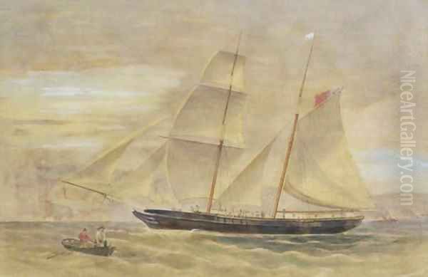 Schooner in Full Sail, leaving Sydney Harbour - view 1