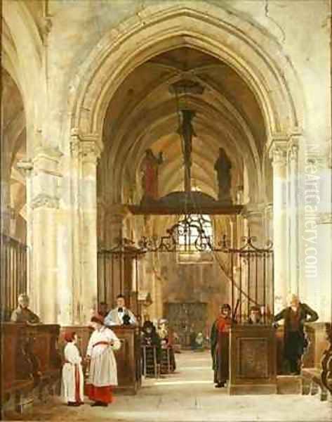 Interior of the Church of St Prix Valle de Montmorency - view 1