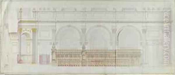 Elevation of the choir in St Pauls Cathedral as redecorated by CR Cockerell 1788-1863 - view 1