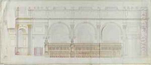 Elevation of the choir in St Pauls Cathedral as redecorated by CR Cockerell 1788-1863 by Alexander Dick Gough