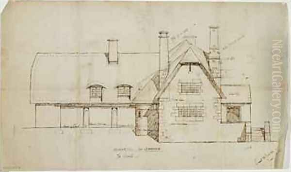 Garden elevation of cottage Sapperton - view 1