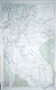 Map of Indochina from Atlas du Voyage dExploration en Indochine 1866-68 by Francis Garnier