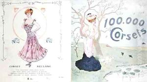 Advertisment for the Aux 100000 Corsets brand by Henri Gerbault