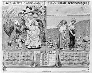 Almanac advertising ammonium sulphate by Henri Gerbault