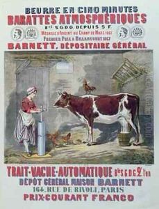 Advertisement for the Atmospheric Churn and Automatic Milking Machine by Jules Gras