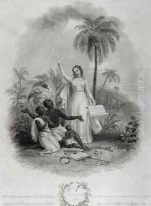 Britannia Giving Freedom to Poor African Slaves