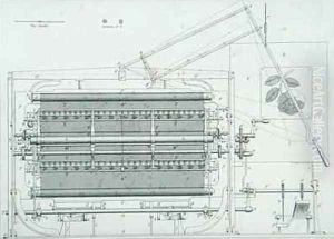 Embroidering Frame from Cyclopaedia of Useful Arts and Manufactures