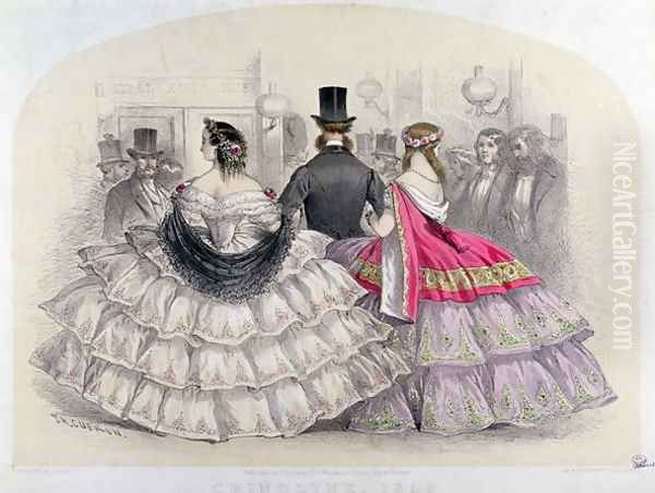 Ladies Wearing Crinolines at the Royal Italian Opera Covent Garden - view 1
