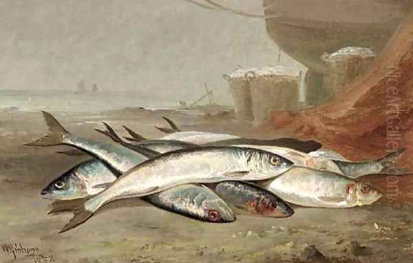 Mackeral on a beach - view 1