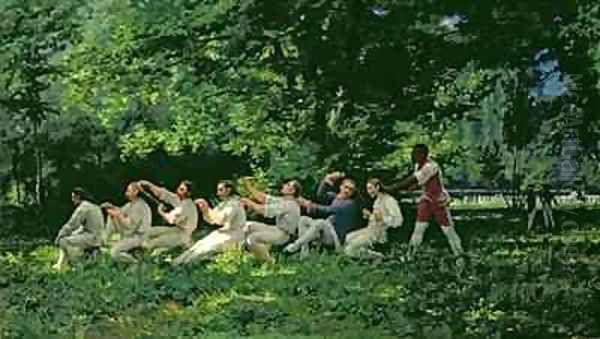 Soldiers Combing their Hair - view 1