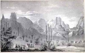 Chain of Natural Spires on the Gila by C.B. Graham