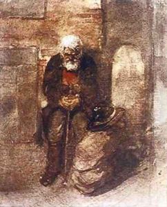 Poor Jew one of the Pictures at an Exhibition by Viktor Aleksandrovich Gartman (Hartman)