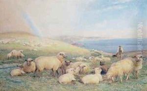 On the Hillside in Spring Amberley by Alfred Fitzwalter Grace