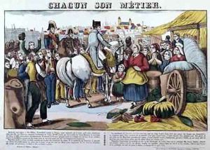 Chacun Son Metier Napoleon Bonaparte 1769-1821 on his arrival in Paris from Elba by D. Georgin