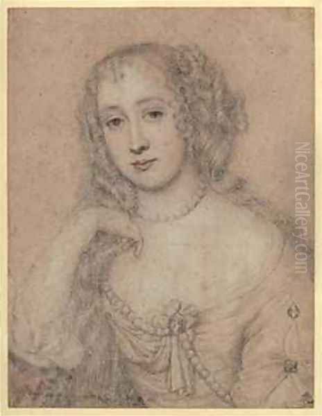 Portrait drawing of a lady - view 1
