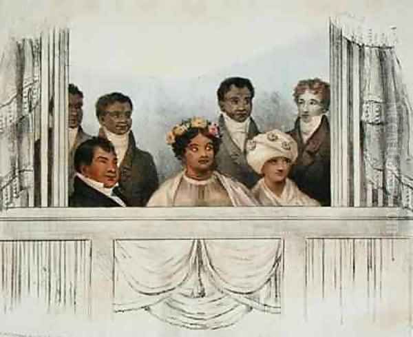 Their Majesties King Rheo Rhio Queen Tamehamalu Madame Poki of the Sandwich Islands and suite as they Appeared at the Theatre Royal Drury Lane - view 1