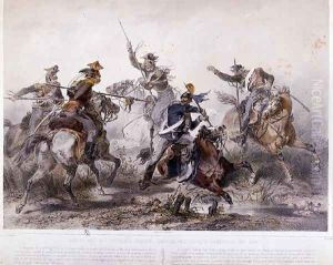 Heroic incident during the Piedmontese campaign of the Italian war of Independence in 1848 by Stanislas Grimaldi del Poggetto