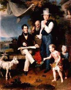 Group Portrait including the artist George Dawe 1781-1829 and a self portrait