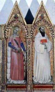 SS Catherine of Alexandria and Bernardo by Milano Giovanni da