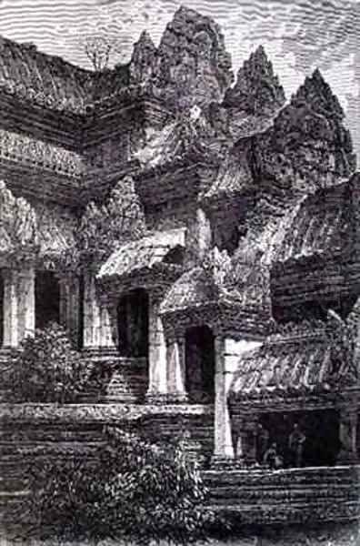 Angkor Wat showing the transition from the first to second floors - view 1