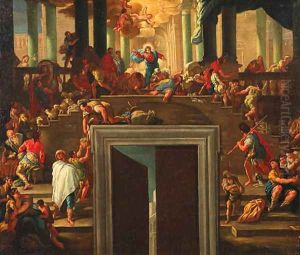 Christ Driving The Money Changers From The Temple by Luca Giordano