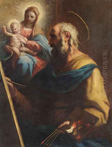 Saint Luke painting the Madonna and Child - view 1