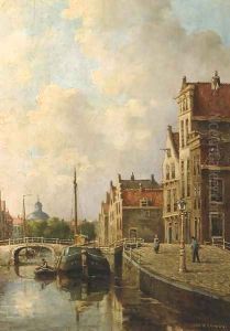 Canal in a Dutch town