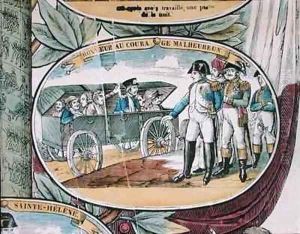 Napoleon I 1769-1821 paying homage to the wounded soldiers by Francois Georgin