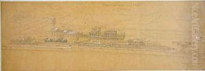 Designs for the transformation of the Dunes at Ostend including the Belgian Royal family holiday home by Charles Louis Girault