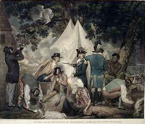 Founding of the settlement of Port Jackson at Botany Bay in New South Wales - view 1