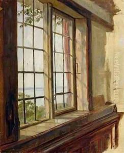 View of the Elbe through a Window by Johann Martin Gensler
